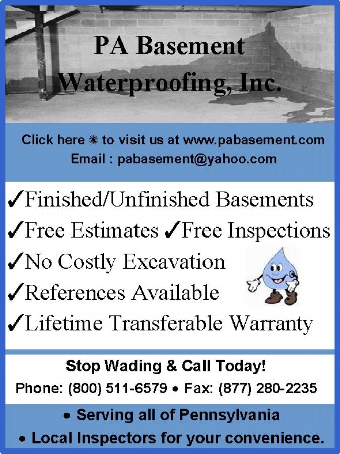 PA Basement Waterproofing